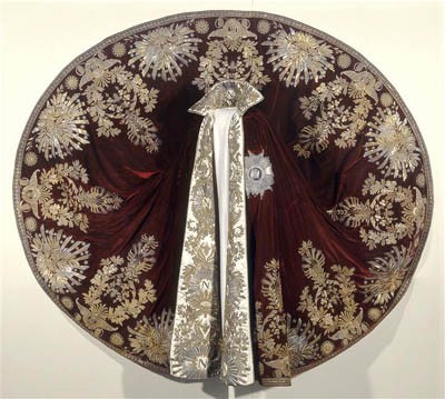 Petit manteau de Cour de Napoléon ou manteau du "Petit habillement " porté lors du mariage avec Marie-Louise