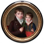 Portrait miniature of Jacques Prosper Masséna, Comte d’Essling and his brother François Victor