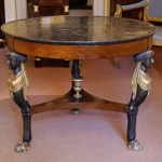 Mahogany circular table from the Napoleonic Residences on Elba