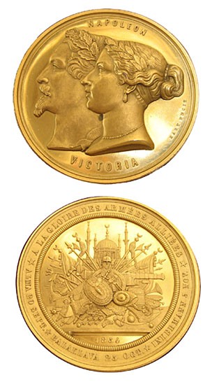 Crimean War commemorative medal: "In honour of the allied armies"