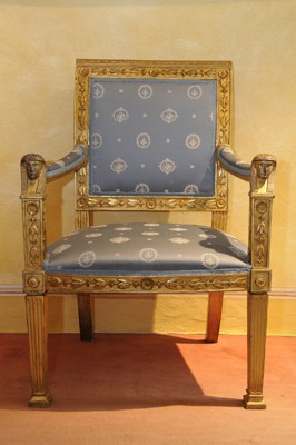 Chaise, provenant des résidences napoléoniennes de l’île d’Elbe
