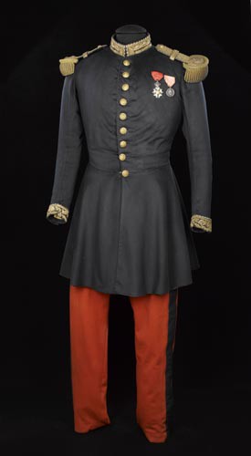 Tunique et pantalon de petite tenue portés par Napoléon III à la bataille de Solferino