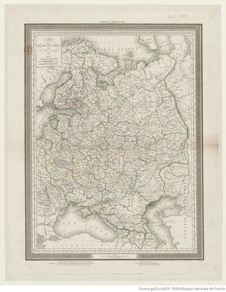 Carte de la Russie d'Europe <br>© Bnf Gallica