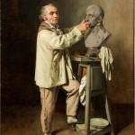 Jean-Antoine Houdon sculpting the bust of First Consul Bonaparte