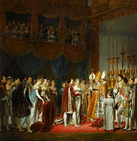 Mariage religieux de Napoléon Ier et de Marie-Louise dans le Salon carré du Louvre, le 2 avril 1810