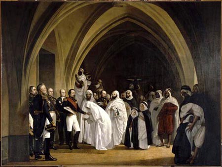 Louis Napoléon prince président annonçant à Abd-el-Kader sa libération au château d’Amboise, le 16 octobre 1852
