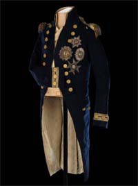 Habit de petit uniforme de Lord Nelson porté à Trafalgar © National Maritime Museum, London