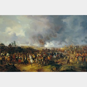 La bataille de Leipzig, Alexander Ivanovich Sauerweid © musée national de Tsarskoïe Sielo, Russie