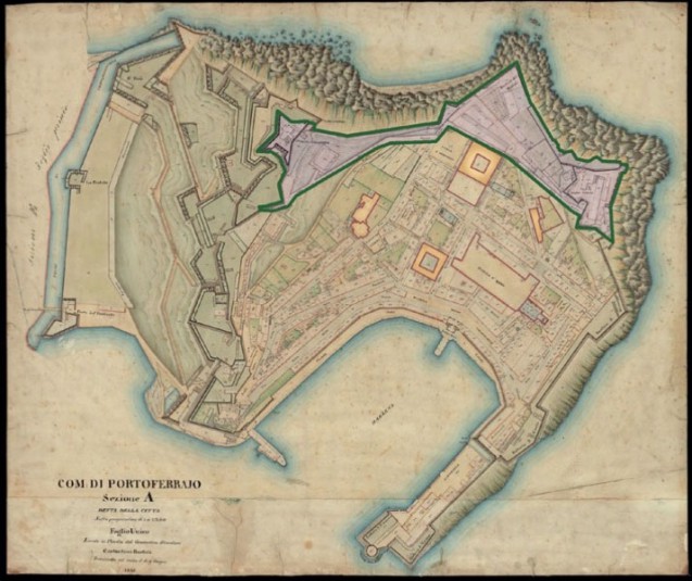 Cadastral map of Portoferraio, Elba