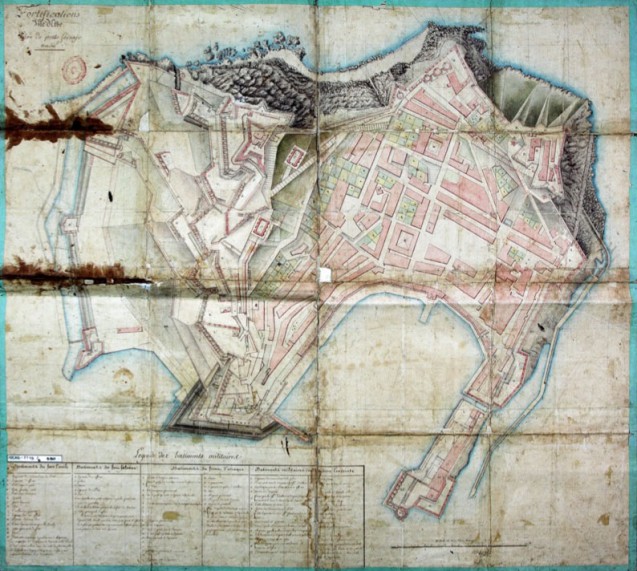 Fortifications, Island of Elba. Plan of Portoferraio, An 10,