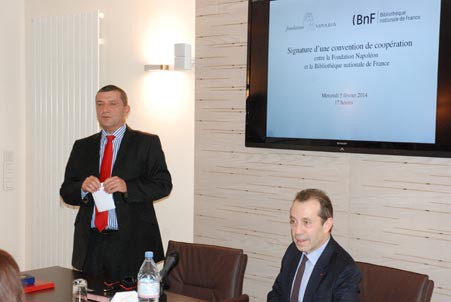 Signature of a cooperation agreement between the Fondation Napoléon and the Bibliothèque nationale de France