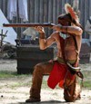 Re-enactment at Fort Mims for the Bicentenary of the War of 1812 in the Tensaw County (Alabama, USA)