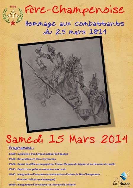 Bicentenaire de la campagne de France : Hommage aux combattants du 25 mars 1814 à Fère-Champenoise