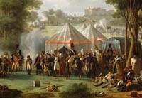 Bivouac de Napoléon Ier, 4 mai 1809, par Mongin (détail) © RMN Châteaux de Versailles et du Trianon