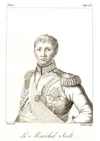 <i>Le Maréchal Soult</i>. Engraved by Tassaert, n.d.” />When Soult returned from Zuran Hill, he issued his final orders to his division commanders as the troops were finishing the last of a triple ration of brandy. General Saint-Hilaire relayed Soult's orders to his subordinates. The 2d Brigade, on the division's left, was to seize the peak of Stare Vinohrady and then operate in conjunction with Vandamme's division. The two battalions of the Advanced Guard were to seize the Pratzeberg, while the 1st Brigade cleared the village of Pratz in the saddle between the two peaks and then joined the Advance Guard on the Pratzenberg. General Saint-Hilaire would accompany the Advance Guard. Several days before, Napoleon had given instructions to Marshals Soult and Bernadotte as to how he wished each division to be formed. The first regiment was to be deployed in line; the second in closed battalion column, behind the first, in order to have both the firepower of the line and the shock of the column available (<A class=texteIntro href=