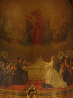 Fresco in the Choir of the chapel of the Fondation Eugène Napoléon