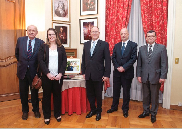 The Prince d'Essling, Elodie Lefort, HRH the Prince of Monaco, Pierre Branda, Thierry Lentz