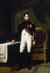Le portrait en pied de Napoléon Ier en uniforme de colonel des chasseurs de la Garde par Robert Lefèvre