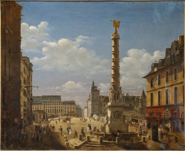 La fontaine et la place du Châtelet en 1810