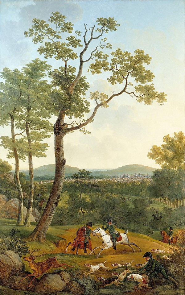 Napoléon 1er chassant à courre dans la forêt de Fontainebleau