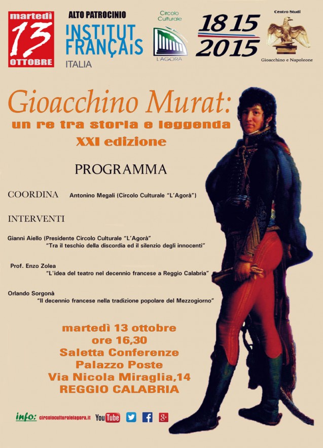 Bicentenaire de la mort de Murat à Reggio (Calabre)