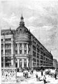Paris the "grand magasin" Printemps. Engraving after Karl Fichot (1883) © Roger-Viollet