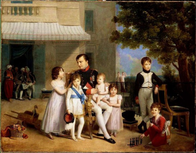 Napoléon Ier entouré après son déjeuner des jeunes princes et princesses de sa famille, par L. Ducis, 1810 © RMN-Grand Palais (Château de Versailles) / Franck Raux