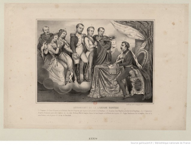 "Apparition de la grande famille" [Louis-Napoléon Bonaparte, Président de la IIe République] © BnF