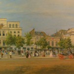 General view of the theatres of the Boulevard du Temple before the creation of the Boulevard du Prince Eugène