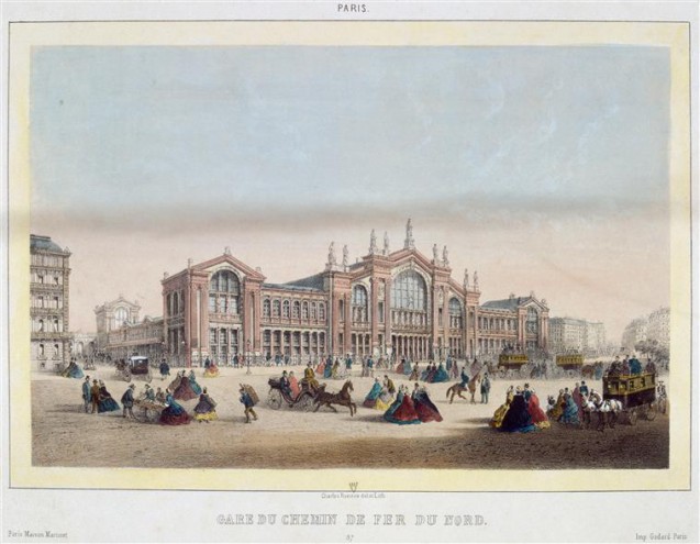 Gare (du chemin de fer) du Nord, Charles Rivière © Musée de la voiture, palais de Compiègne