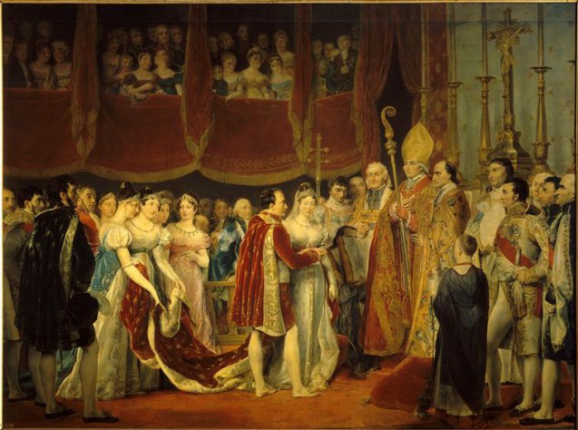 Rouget, Mariage religieux de Napoléon Ier avec l'archiduchesse Marie Louise, 2 avril 1810 dans le salon Carré du Louvre © RMN-Grand Palais (Château de Versailles) - Droits réservés