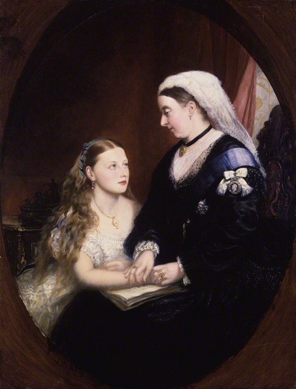 Portrait of Queen Victoria and Princess Beatrice of the United Kingdom