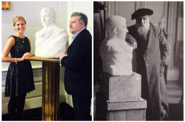 Bust “Napoleon wrapped in his dream” signed “A. Rodin” discovered in a New Jersey town hall, October 2017