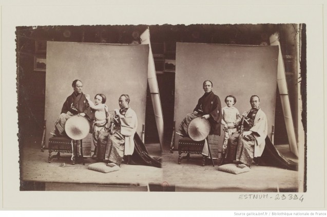 [Paul Nadar et deux membres de l’ambassade Japonaise 1862]