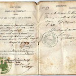 Page du Livret ouvrier d’Auguste Breuil (1866-1867)