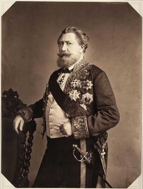 A photographic portrait of Comte Émilien de Nieuwerkerke (1811-1892), intendant des Beaux-Arts (1853), honorary chamberlain of the  Emperor (1859)