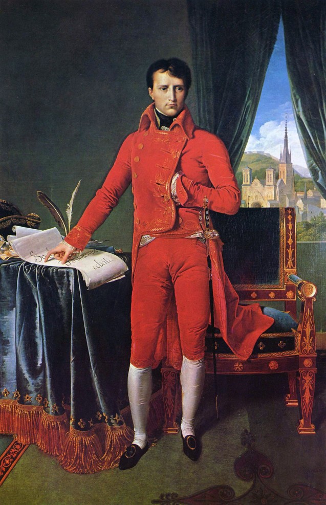 Bonaparte Premier Consul, par Ingres. Sources : Wikimedia