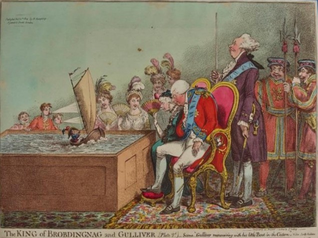 Tableau > Le petit général Bonaparte veut envahir l’Angleterre ! (une caricature anglaise)