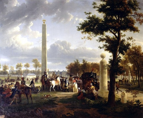 Rencontre de Napoléon et du pape Pie VII, le 25 novembre 1804, Jean-Louis Demarne, 1808 © Rmn - château de Fontaniebleau