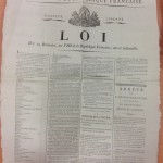 Law of 19 Brumaire, year VIII printed in Agen and posted in Lot-et-Garonne region of France