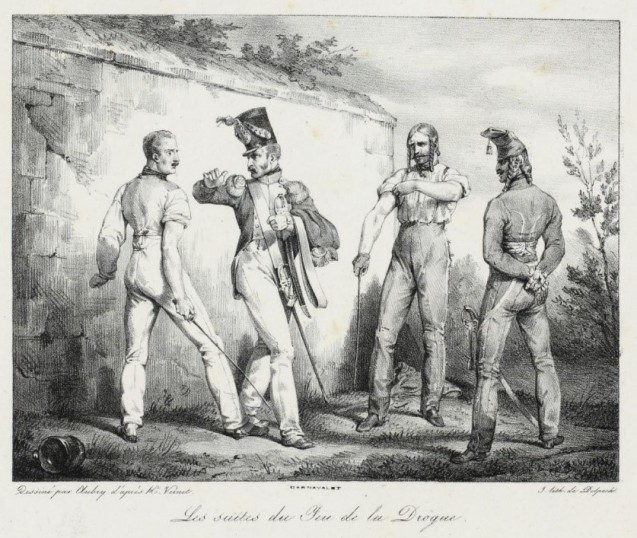 Suite du jeu de la drogue, Lithographie H. Vernet, avril 1818 © BnF