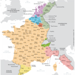 Carte des 134 départements français en 1812