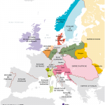Carte de l’Europe en 1815 après le Congrès de Vienne