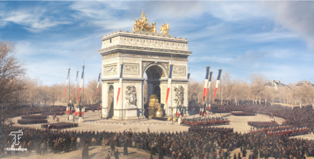 Experience the “Retour des cendres” in 3-D at the Arc de Triomphe