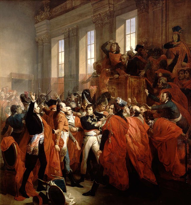 “General Bonaparte in the Council of the Five Hundred, at Saint-Cloud, 10 November 1799”