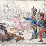 Caricature “Exit libertè a la Francois—or—Buonaparte closing the farce of Egalitè, at St. Cloud near Paris Novr. 10th. 1799”