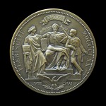 Plébiscite du 8 mai 1870 : Médaille à l’effigie de Napoléon III et du Prince impérial Napoléon Eugène Louis
