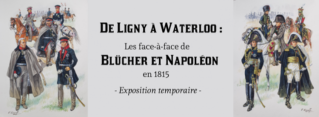 Blücher et Napoléon au mémorial de Waterloo 1815