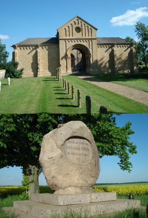 Halle du Souvenir de Gravelotte et monument sur le champ de bataille © france-voyage.com