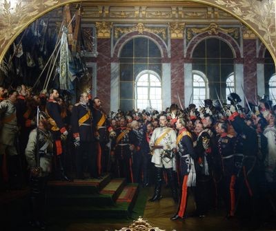 La Proclamation de l’Empire allemand, Anton von Werner, 1885 © Bismarck-Museum.